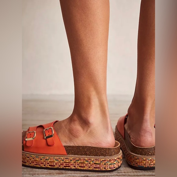 NWT Free People Caravelle Cork Footbed Sandals - 7, 8 & 9 - Picture 3 of 11